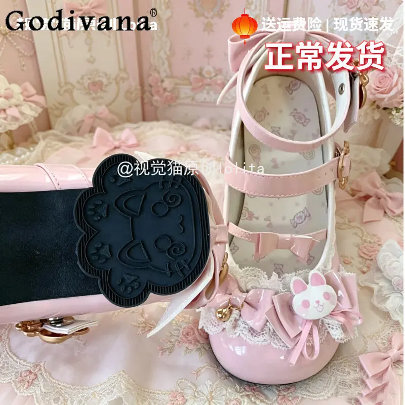 

Lolita Original Design Cute Versatile Small Leather Shoes Japanese Girl Doll Feeling Round Head Thick Heel Jk Uniform Lo Shoes