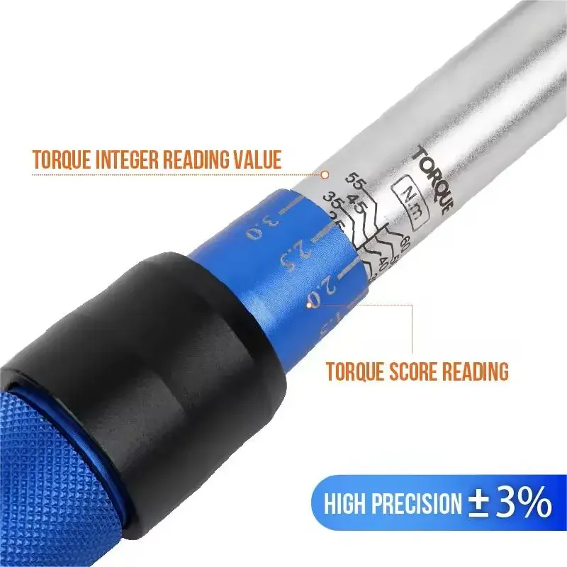 003 Adjustable 72 Tooth Digital Display 1/2 Inch 40-220 N.M Series Click Torque Wrench Set OEM Metric Heavy-Duty 1pc Wrench