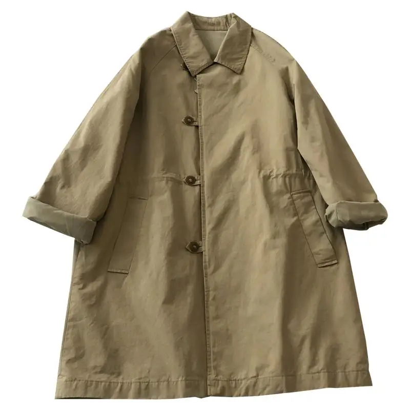 เสื้อโค้ทผู้หญิงทรงหลวมอเนกประสงค์ สำหรับฤดูใบไม้ร่วงและฤดูหนาว สไตล์ลำลอง ทรงตรง คอปกแบบสเวตเชิ้ต กระดุมเดี่ยว สีพื้น