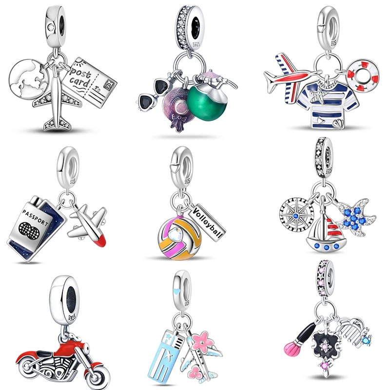 

Серебряные подвески 925 пробы, тематическая серия для отдыха и развлечений, кулон 3 мм, оригинальный браслет, ожерелье, женские роскошные изысканные ювелирные изделия