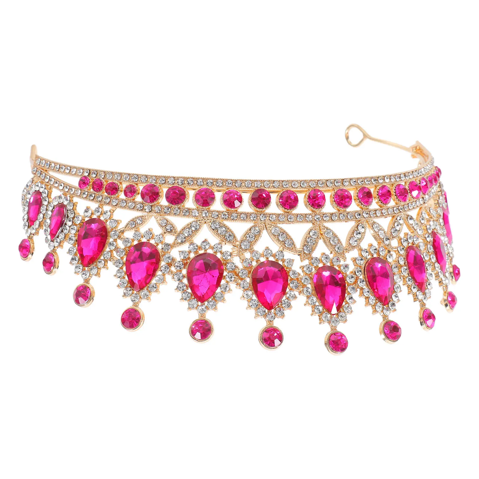 

Bridal Crown Teardrop Rhinestone Elegant Princess Wedding Headband Birthday Prom Party Sparkling Hair Tiara Bridal Headband