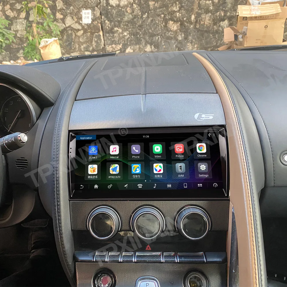 10.25 بوصة تعمل باللمس أندرويد 14.0 لجاكوار F-TYPE 2013 - 2020 سيارة carplay نظام تحديد المواقع والملاحة الوسائط المتعددة مشغل ستيريو رئيس وحدة #6