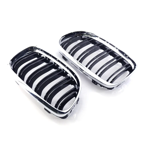 Imagen 2 del producto Rejilla delantera de riñón doble para BMW, accesorio con marco cromado, doble listón, estilo de coche, para BMW Serie 3, E90, 2009, 2010, 2011, 2012, nuevo