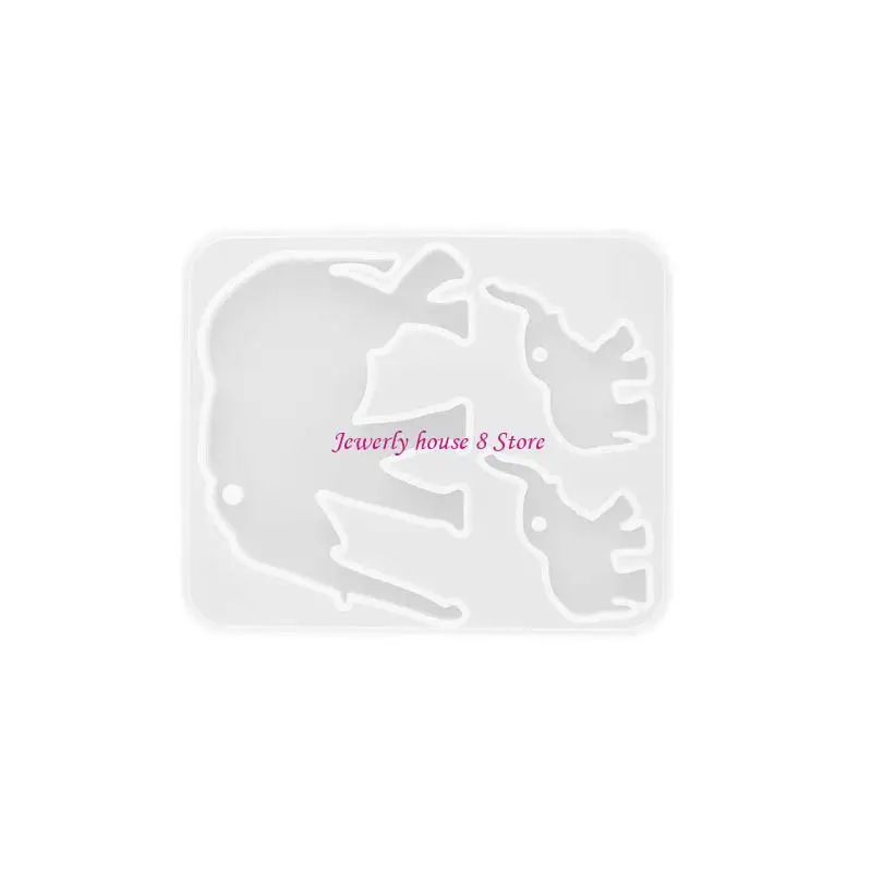 مجموعة قوالب قلادة ساحرة من السيليكون قابلة لإعادة الاستخدام، تصميمات دب الفيل، مستلزمات صناعة المجوهرات للحرف اليدوية الإبداعية