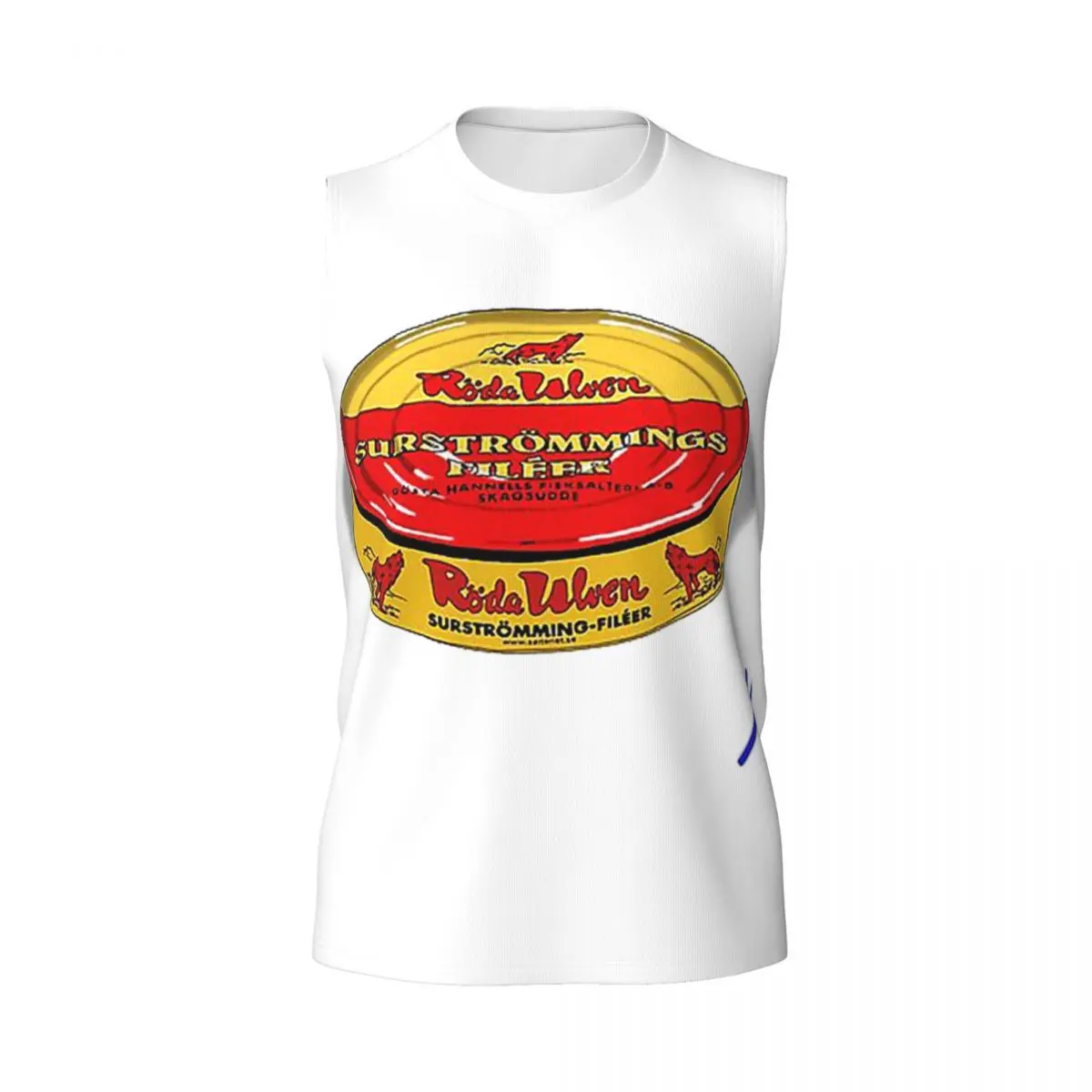 Surstromming Men Printed Sleeveless T-shirt Casual Hip Hop Street Style Beach Holiday Tank Tops