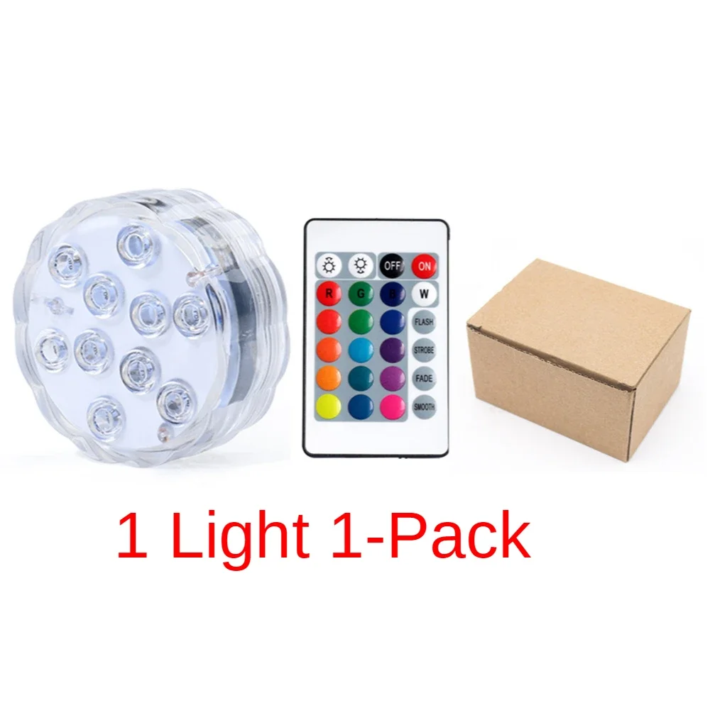 Hot Sale Remote Control Diving Light Bright Knob Fish Tank Light Colorful Waterproof Swimming Pool Led Flower Diving Light