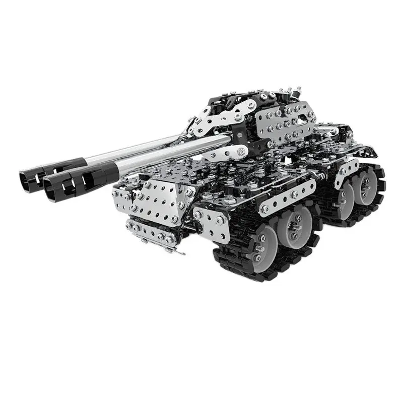 969PCS,3D metal puzzles, precision assembling,  dual-cannon tanks, tank models, birthday gifts/model decorations