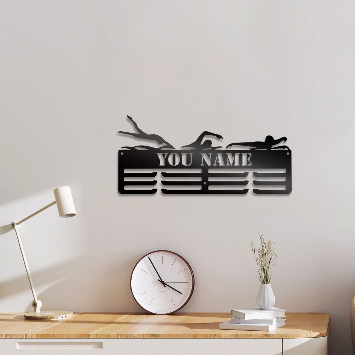 

1pc new swim Personalized Text Iron Wall Signs Metal Wall Plaque For Home Decor Living Room Bedroom