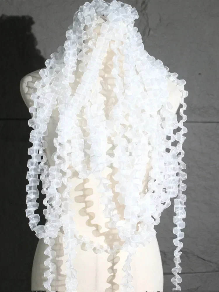 Black White Lace Fabric Cuffs Collars Accessories Decorative Designer Wholesale Cloth By Meters Diy Material