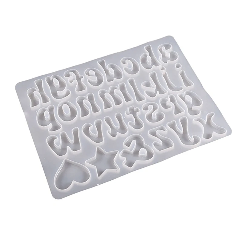 Number Pendant Alphabet Epoxy Resin Mould English Letter Silicone Mold DIY