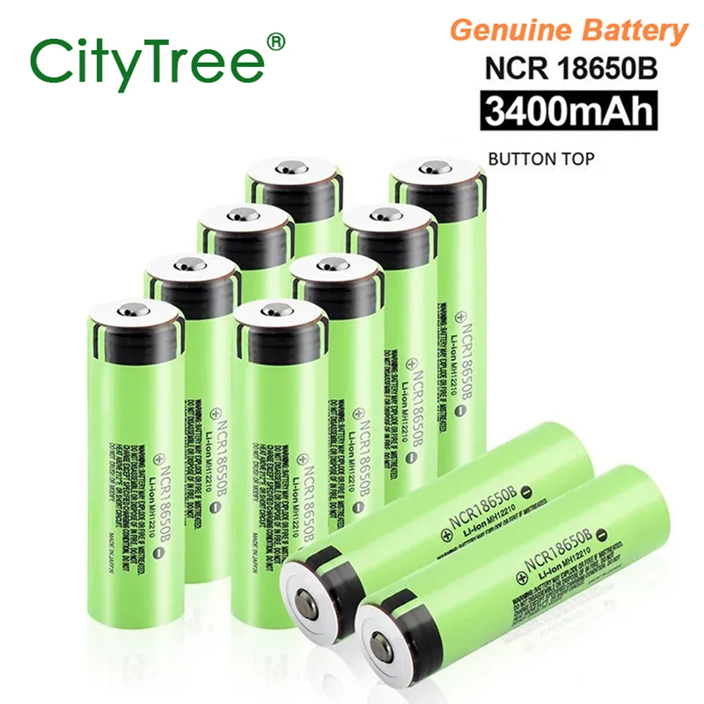 

2-20pcs 18650 100% New Original NCR18650B 3.7V 3400mAh Li-ion Top Button Rechargeable Battery for Flashlight