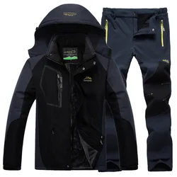 Ski Suit For Men Windproof Waterproof Warmth Ski Jacket + Pants Snow Clothes Winter Skiing Snowboarding Jackets Men Ski Sets