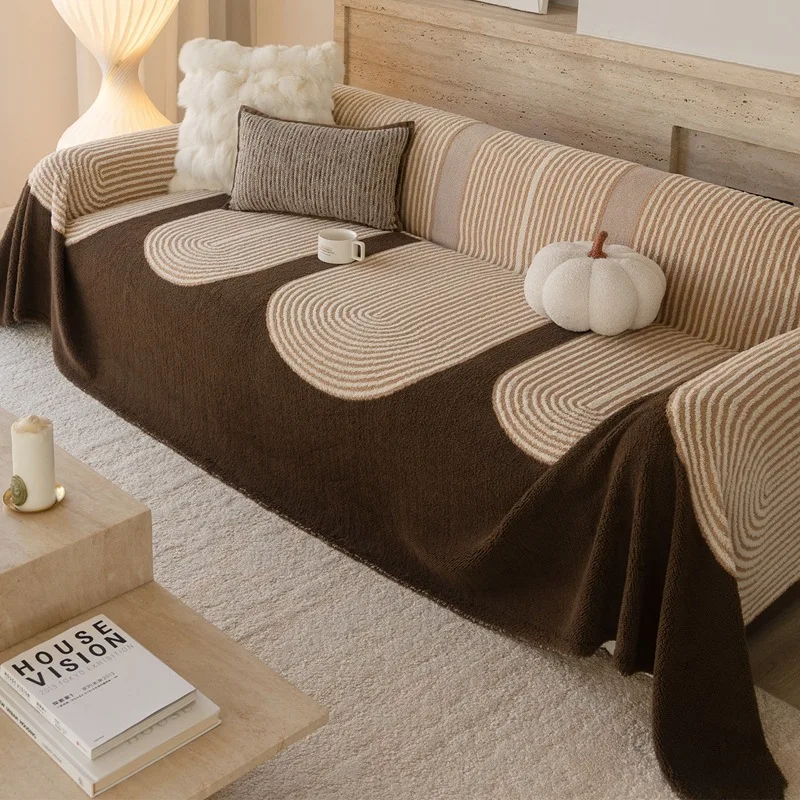 Nordic Chenille Sofa Towel Cover All Season Universal Sofa Throw Blankets Non Slip Pets Kids Anti-dirty Recliner Armchair Covers