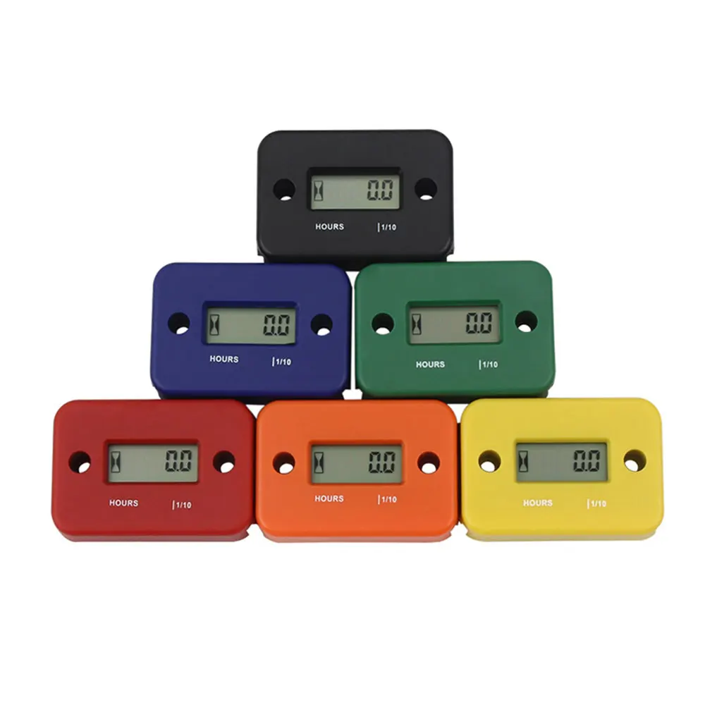 LCD Display Digital Hour Meter Inductive Timer Bicycle Motorcycle ATV Snowmobile Boat Generator Marine Engine Gasoline Engine
