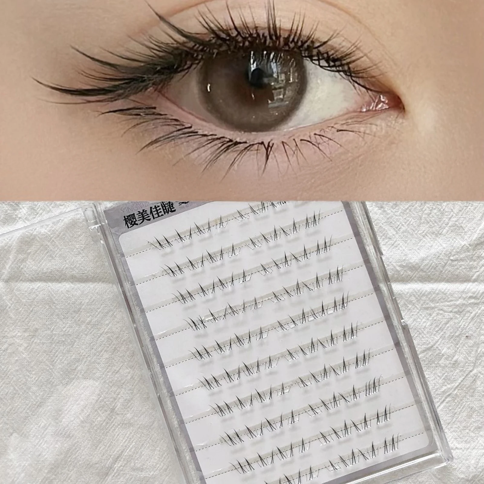 4-6mm Klebefreie Falsche Wimpern Neuer Koreanischer Stil Untere Wimpern Natürliche Künstliche Wimpern Untere Wimpernbüschel C-Curl Schwarze Wimpern – Detail 5