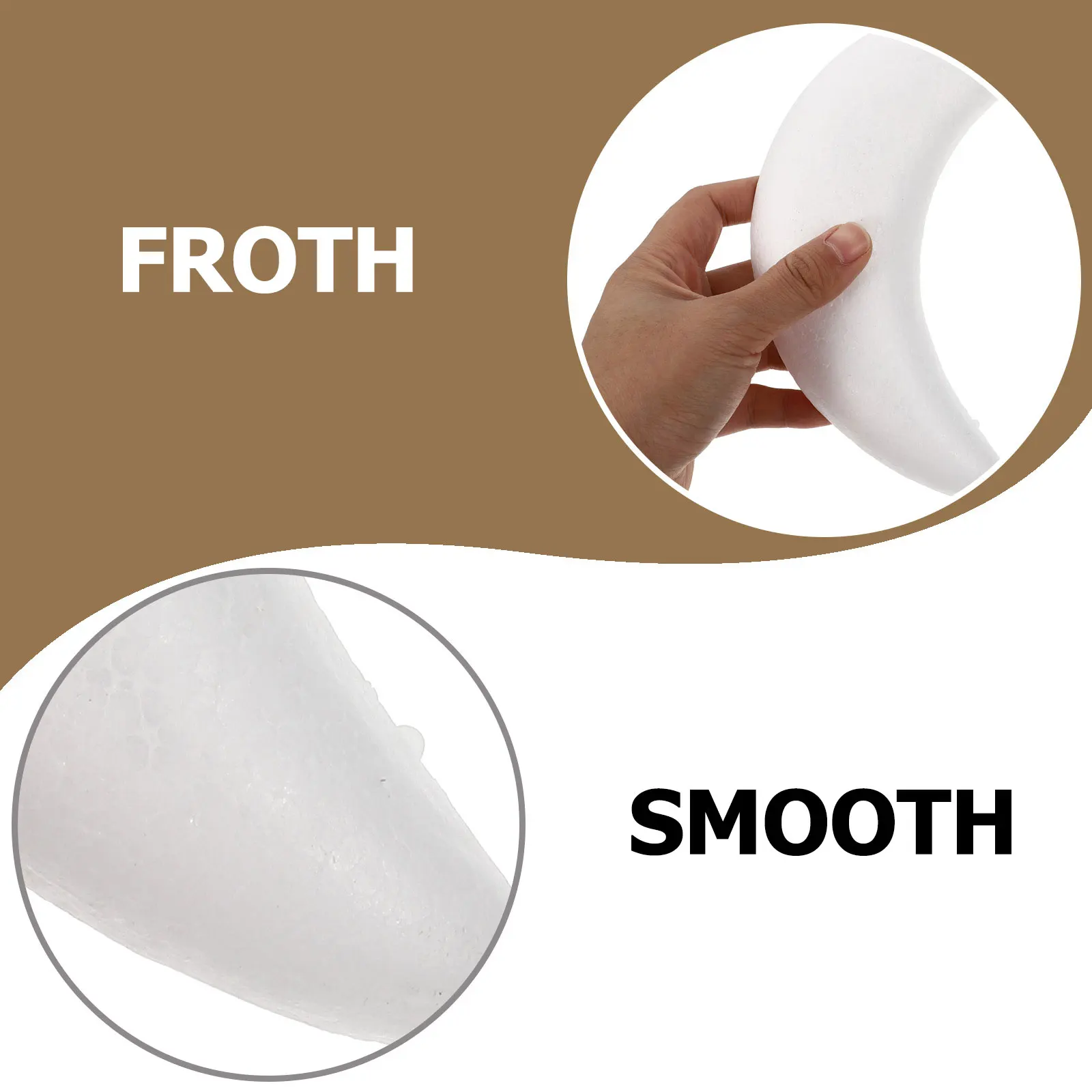 

10pcs Balls Ornaments White Foams Moon Pendant Holiday Decor Craft Supplies DIY Christmas Tree Pendant Handmade Decor