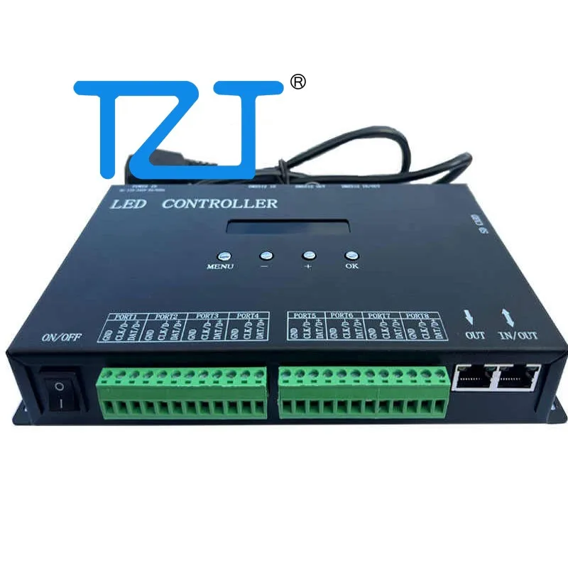 

TZT A8Pro DMX512 Console LED Controller Full-color LED Strip Controller w/ 9 DMX512 Channels for KTV Bar