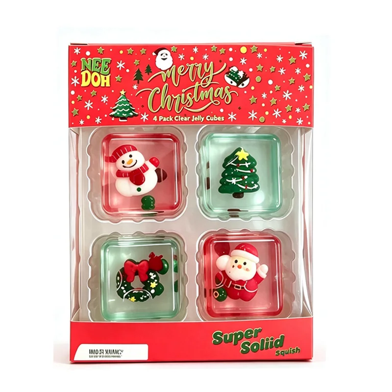 2026 New NeeDoh Mini 4 Pack Nice Cube Soft Squishy Squeeze Fidget Toy Anti‑Anxiety Sensory Stress Relief Toy - view 3