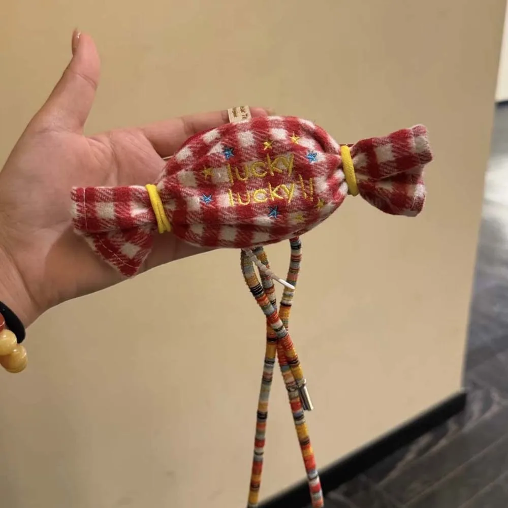 지갑 스위트 캔디 디자인 동전 지갑 분실 방지 스타 립스틱 이어폰 가방 캔버스 천 창의적인 미니 번들 포켓 학생용