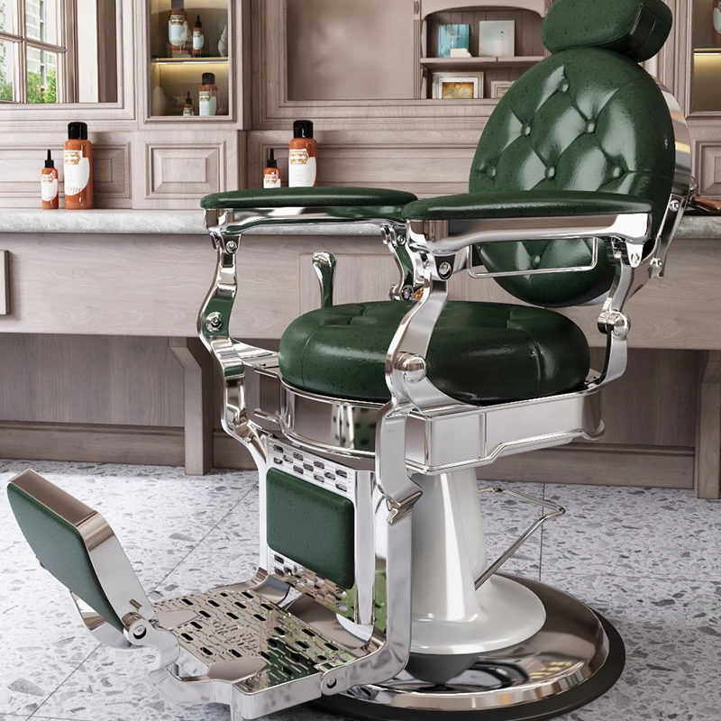 

Oil-head chair for hair salons can be put down for men's big . Hairdressing, perm dyeing, retro hairdressing