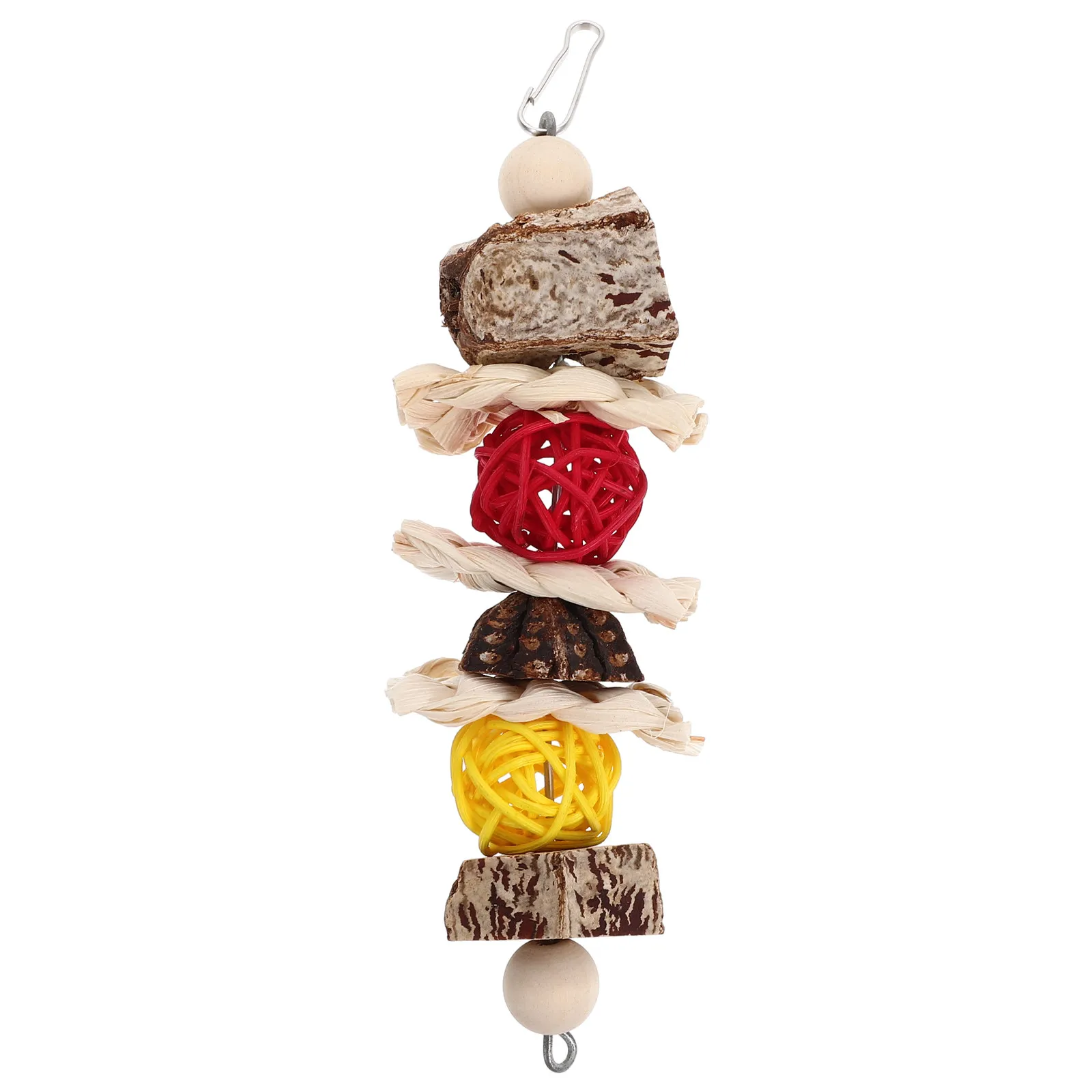Foraging Bird Cage for Lovebirds, Parakeets, Cockatiels & Small Parrots – Hanging Chew Toy Habitat