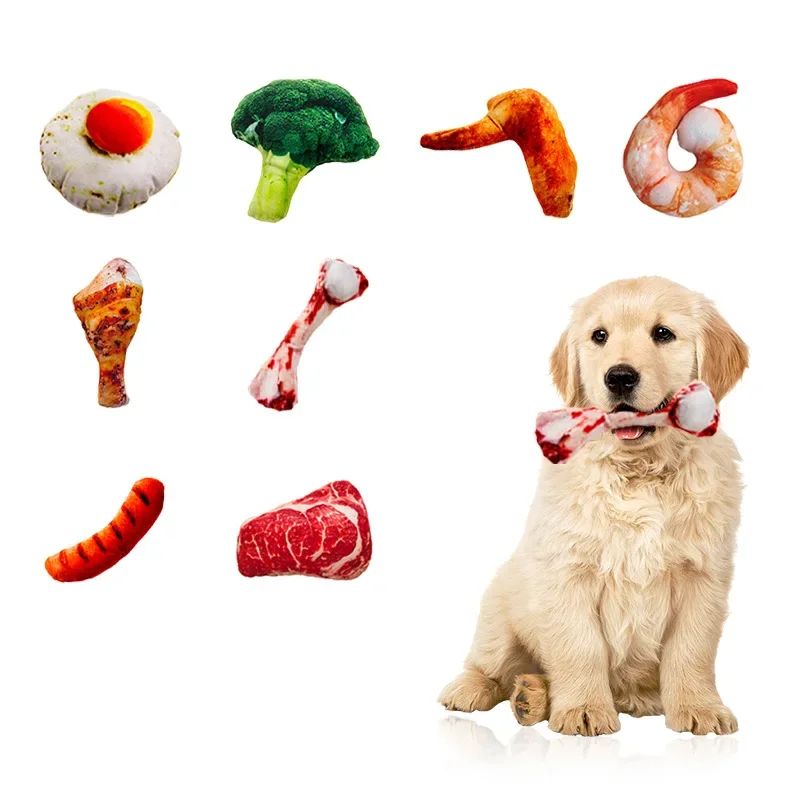 Dog Toy Stuffed with Plush Simulating Chicken Leg Bones Making Sounds Pet Toy Dog Toys for Small Dogs Accessories
