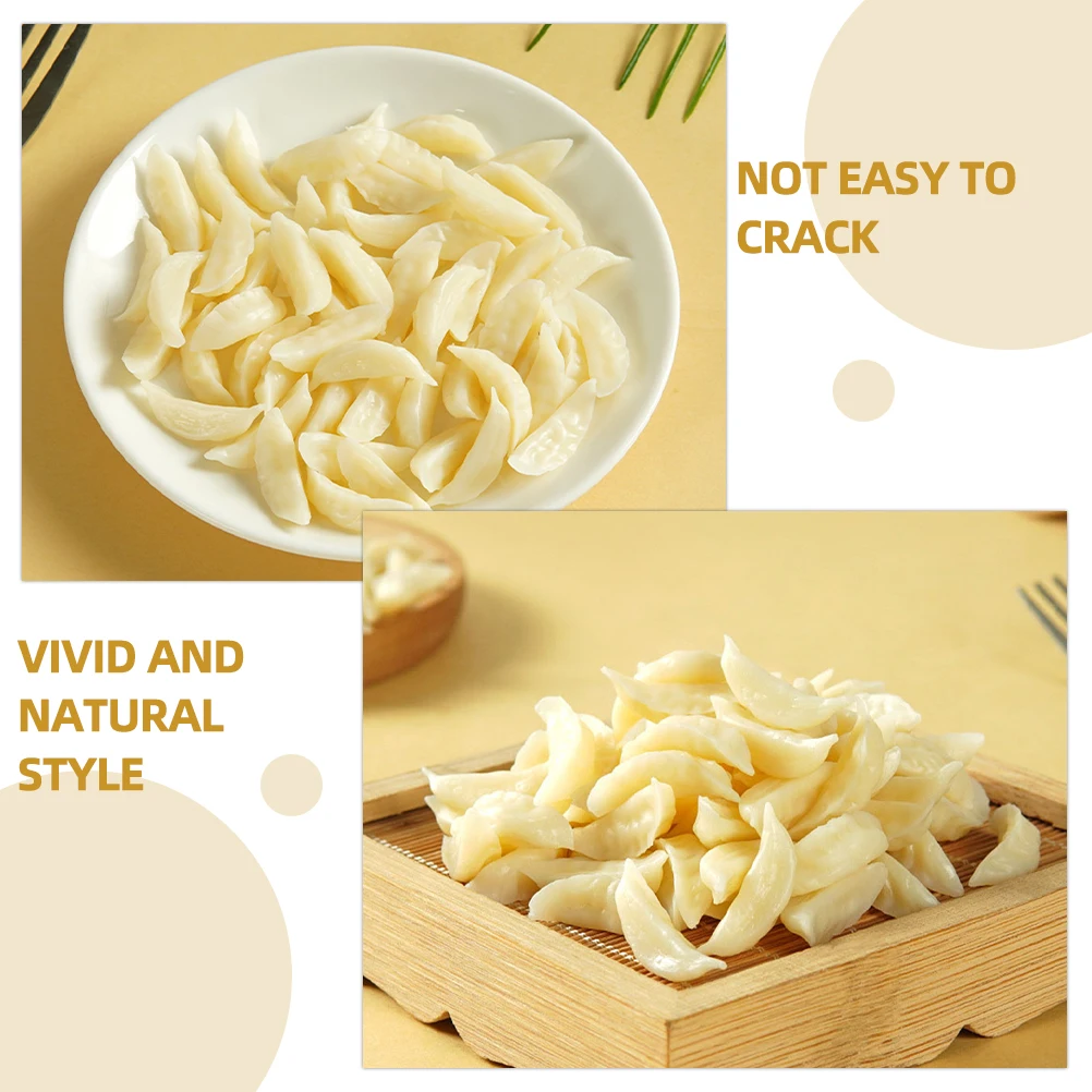 

15 Pcs Simulation Dumplings Fake Food Display Soup White Chinese Ornament Child
