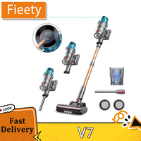 Fieety V7 Cordless Vacuum Cleaner 45kPa Strong Suction 60min Runtime 7-Layer Filtration LED Touch Screen for Carpet & Hard Floor