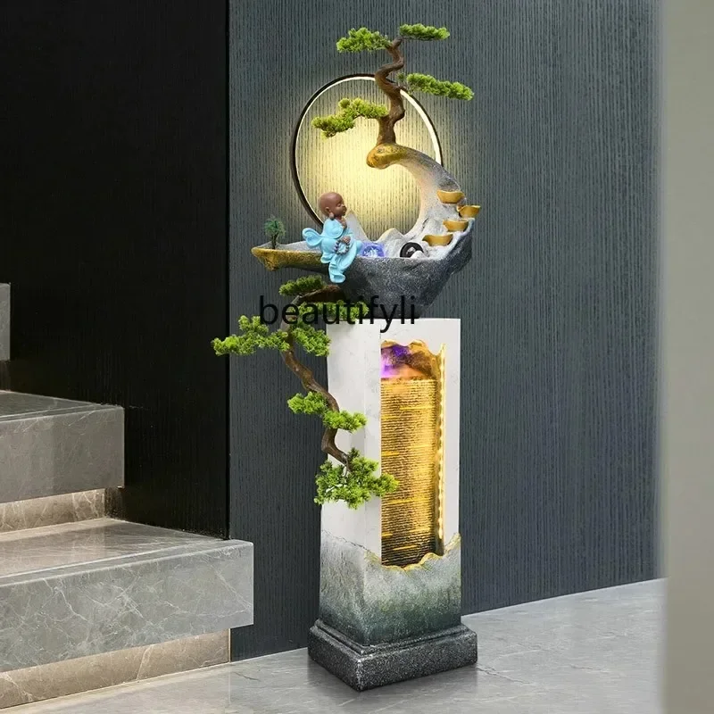TTT  Living Room Home Modern Simple and Light Luxury Office Decorations Floor Fountain Waterscape Flowing Water Ornaments
