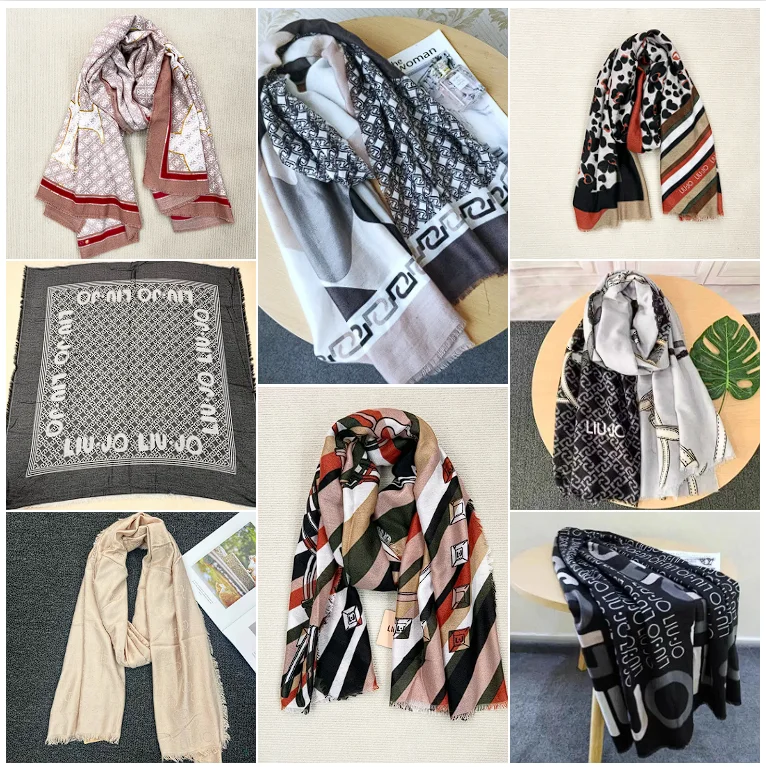 

Foreign Trade Original Order Italian Scarf Fashion Trend Versatile Warm Sunshade Shawl Headscarf Printed