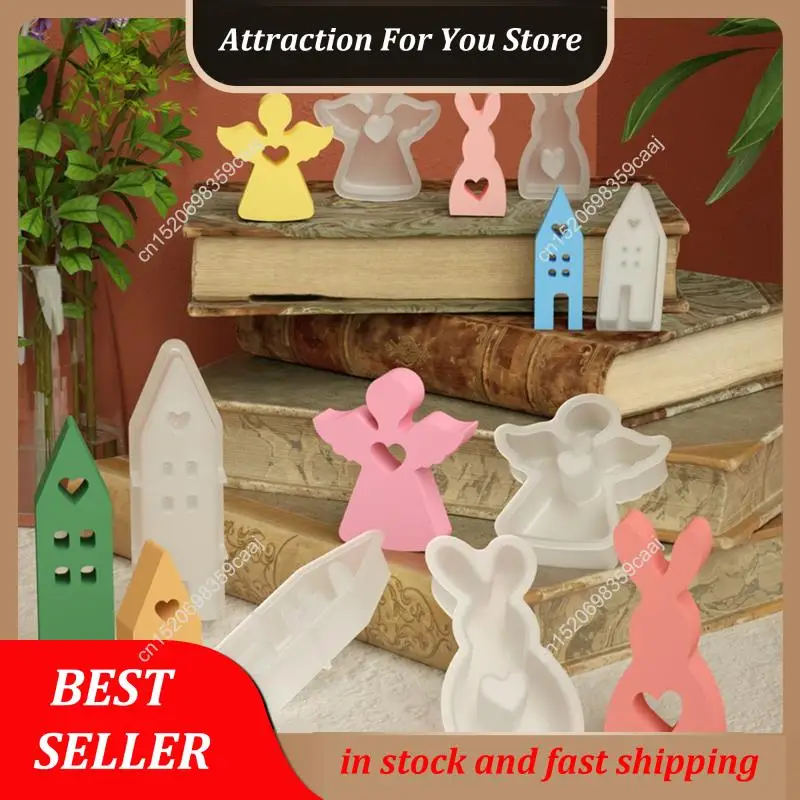 

Лидер продаж, 7 шт., сделай сам, домашний дом, угловая свеча, силиконовая форма, форма для любовного дома, торт, шоколадный силикон, ароматерапия, домашний декабрь