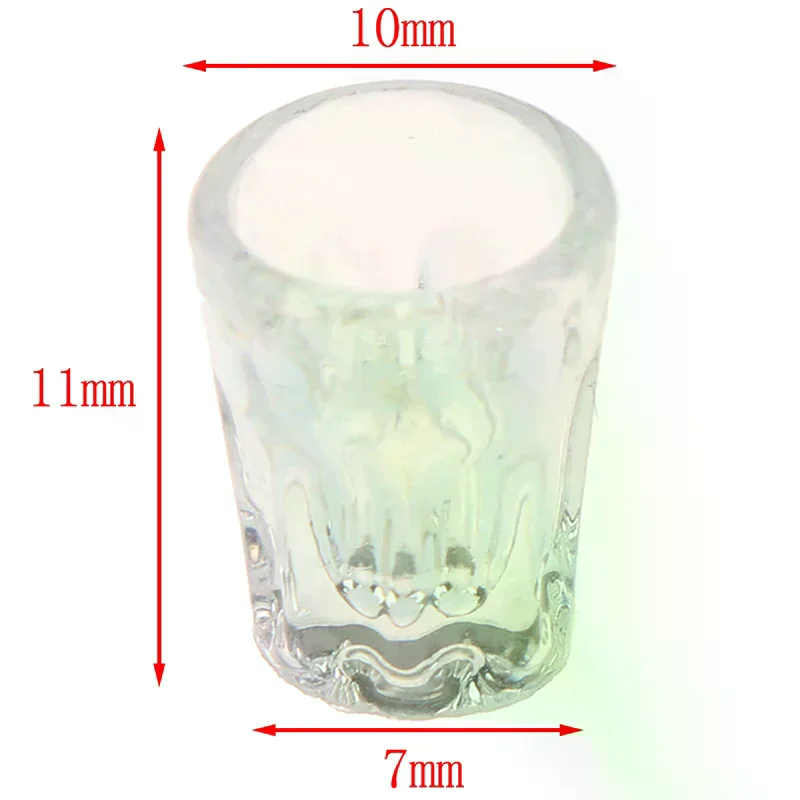 4pcs/set Dollhouse Miniature Accessories Mini Resin Transparent Cup Simulation Model