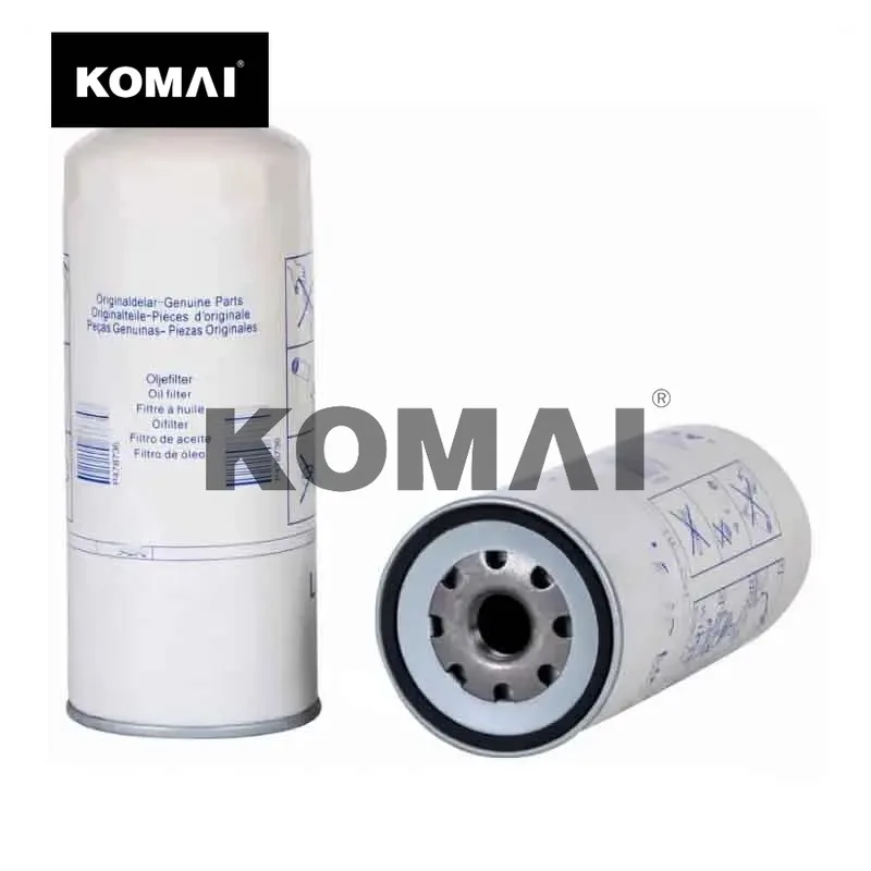 KOMAI adecuado para elemento filtrante de aceite de filtro de excavadora X 477556-5 P550425 LF3654 21707132 de alta calidad