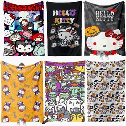 41 Styles Kawaii Hello Kitty Halloween Blanket Anime Soft Winter Warm Living Room Sofa Cover Blankets Bedroom Cover Quilt Sheet