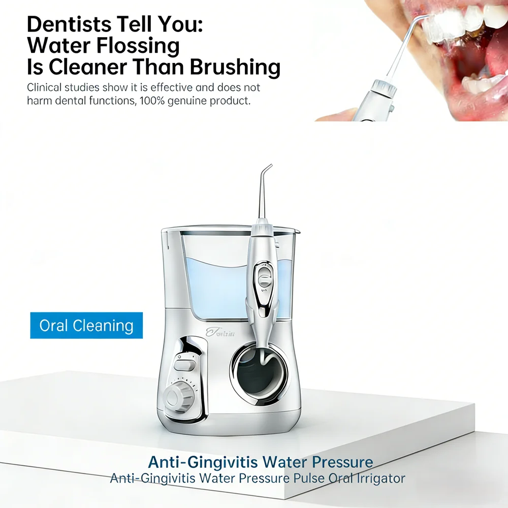 

Электрический ирригатор для полости рта 800 мл, 10 режимов, 5 насадок-сопел для эффективного ухода за полостью рта