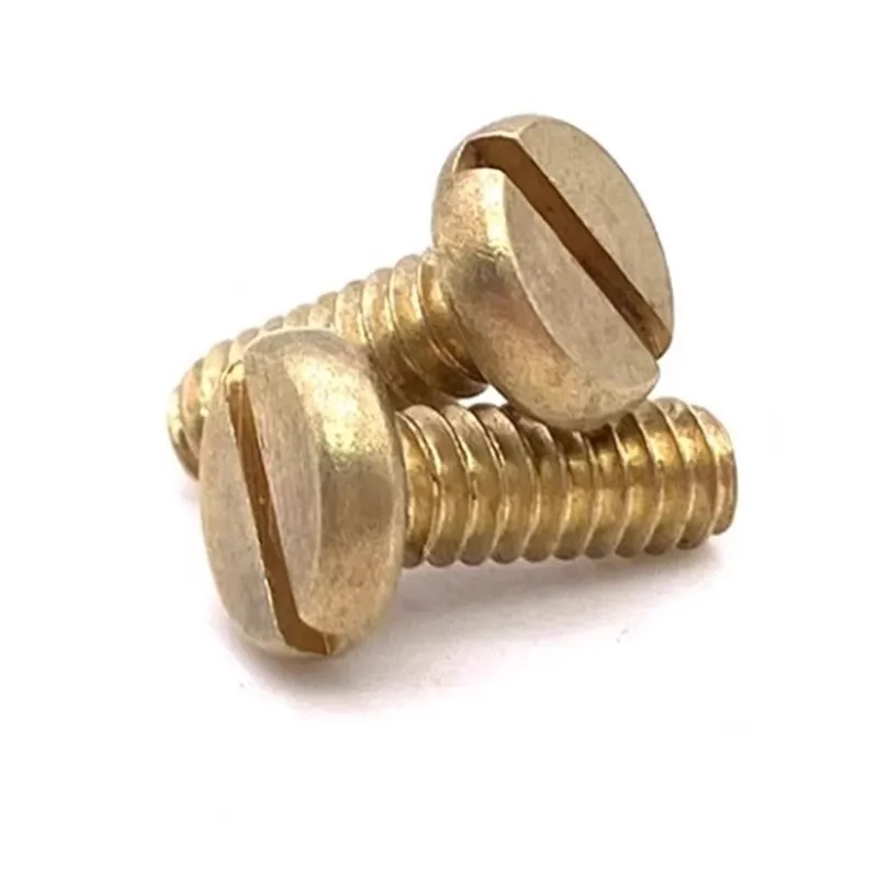 10Pcs 6#-32 UNC Copper American and British Standard Pan Flat Coarse Thread Slotted Round Head Screws clou tapisserie