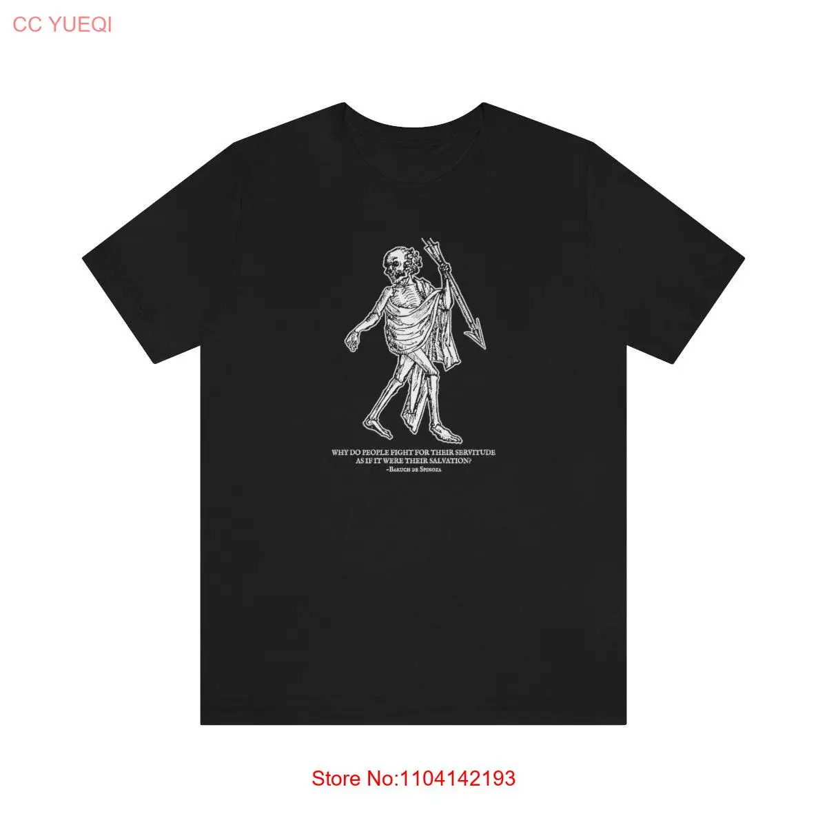 Spinoza Wonders Salvation and Servitude Philosophy T shirt long or short sleeves