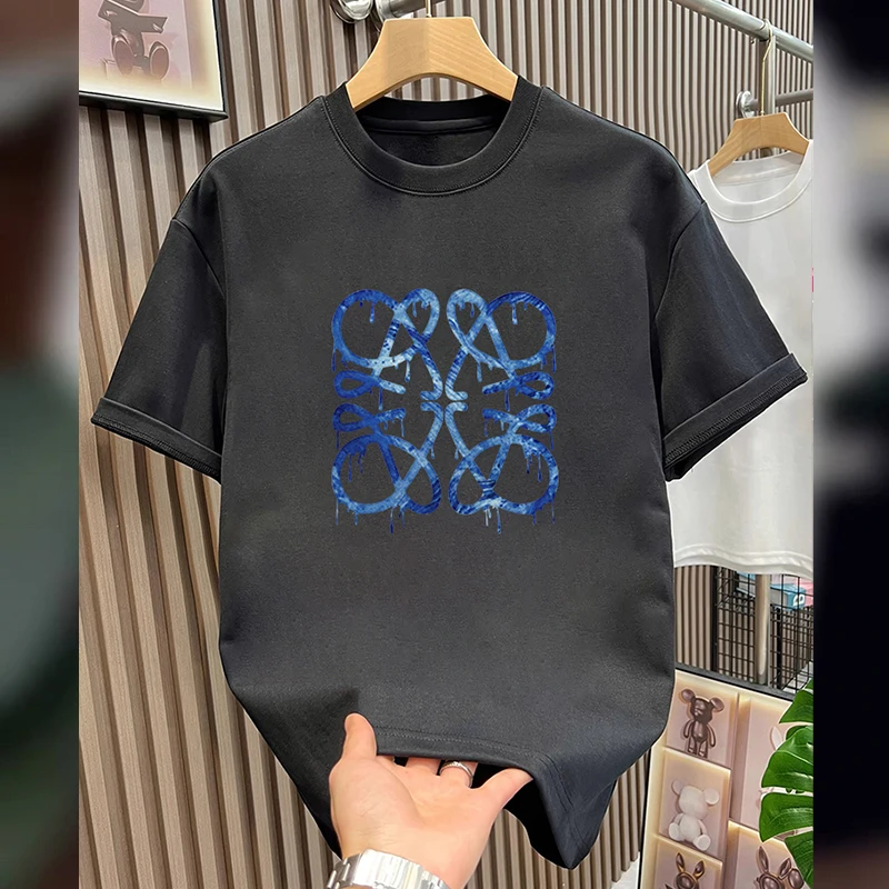 

2025 New Casual Brand T-Shirts Men Women Short Sleeve High Quality Cotton Tees Tops T-Shirts Men's and Women's Clothing