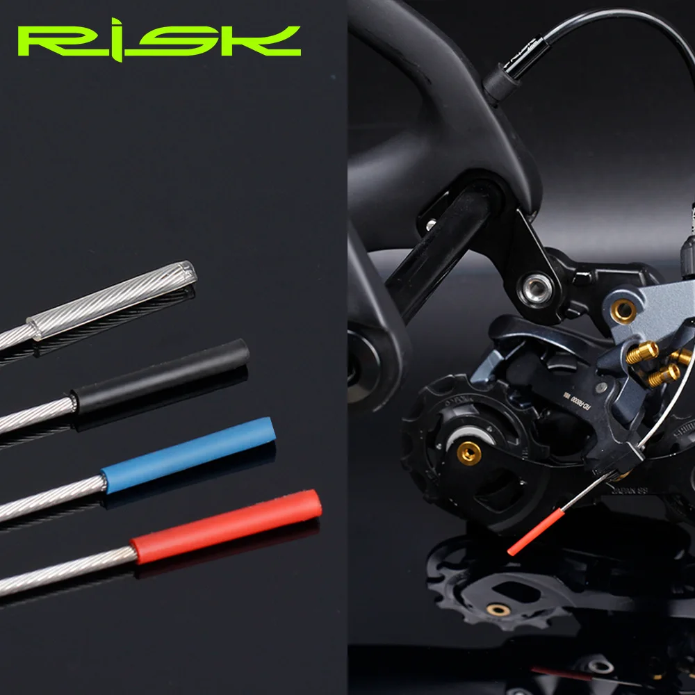 RISK 20pcs Ultralight Bike Shifter Inner Cable Tips Wire End Cap Brake Cable Tips Crimps Heat Shrink Bicycle Cable End Caps