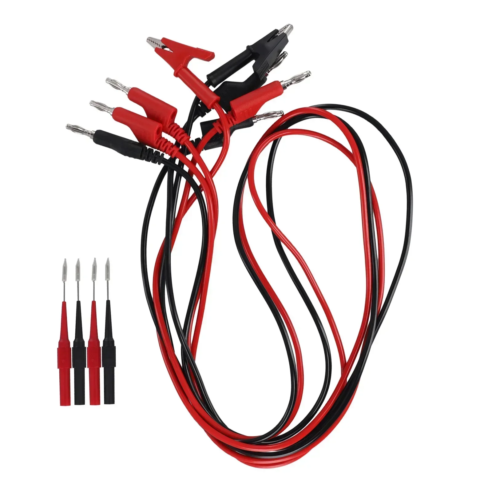 

8pcs Multimeter Test Leads Set With Crocodile Clip Test Probe Measuring Tips Connector For Electrical Testing Digital Multimeter