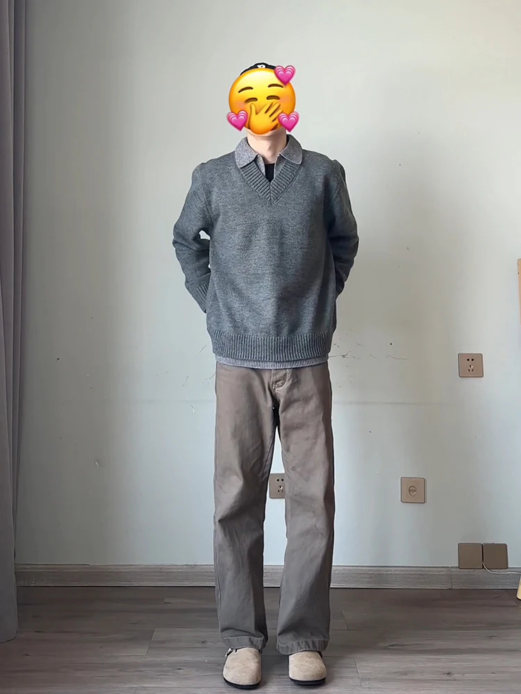 

Коричневые прямые джинсы для мужчин, удлиненные повседневные брюки, весенние винтажные облегающие брюки с высокой талией, хлопковые, молодежный стиль