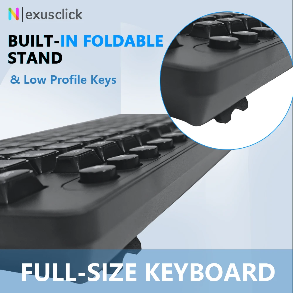 113Keys English Keyboard Mouse USB Wired Desktop Computer Keyboard Ergonomic Design Keyboard for Office Home PC Laptop Desktop