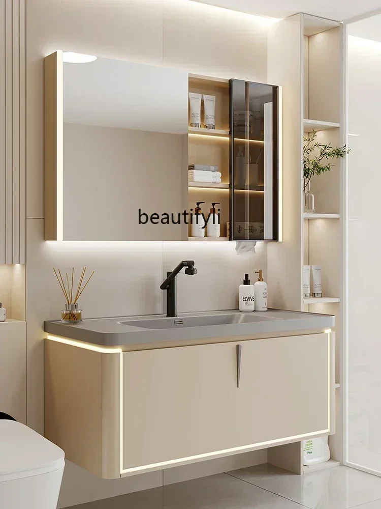 

LJYBathroom cabinet rounded rock master bedroom bathroom ceramic hand wash face basin combination