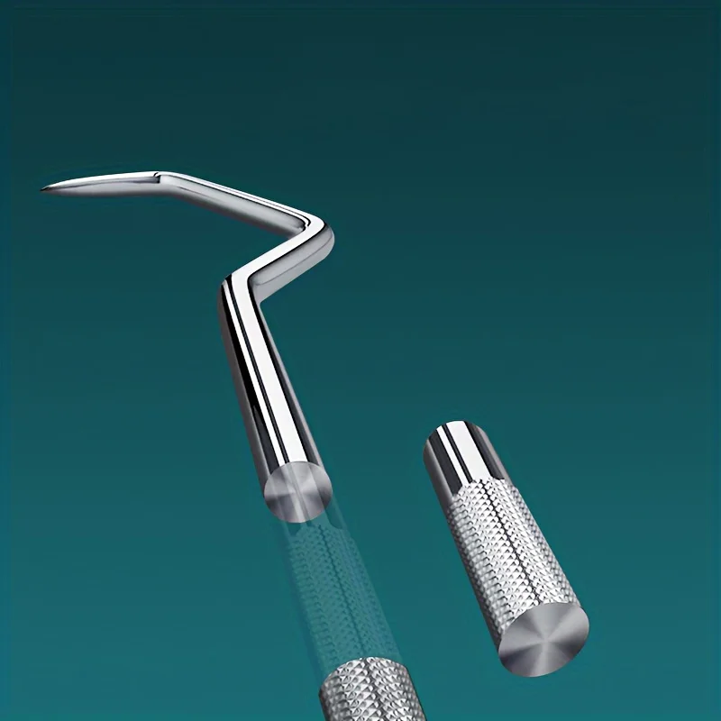 Stainless Steel Oral Hygiene Tooth Tool Kit With Mouth Mirror, Scaler & Pick Tools, Non-Slip Patterned Handle Teeth Cleaning Kit