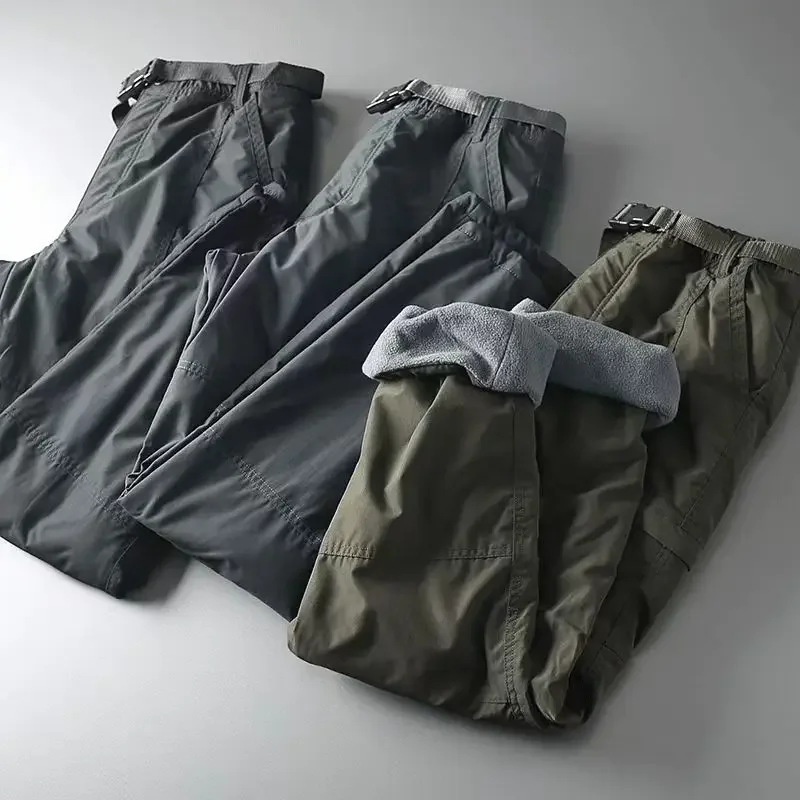 5xl-130kg-2026-アメリカン機能性フリースソフトパンツ女性のハイキングルーズストレートカジュアルマウンタアウトドアワークウェアパンツメンズ