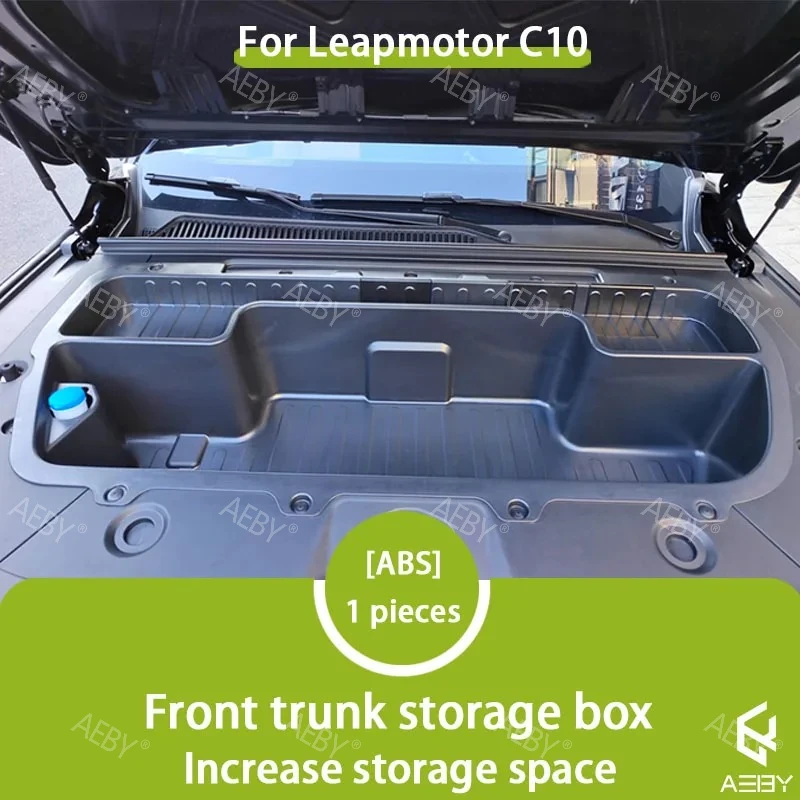 AEBY Für Leapmotor C10 2024-2026 Unterboden-Aufbewahrungsbox, OEM-Style Aufbewahrungsfach, Wasserdicht, Vorderer Kofferraum-Organizer, Maßgefertigt