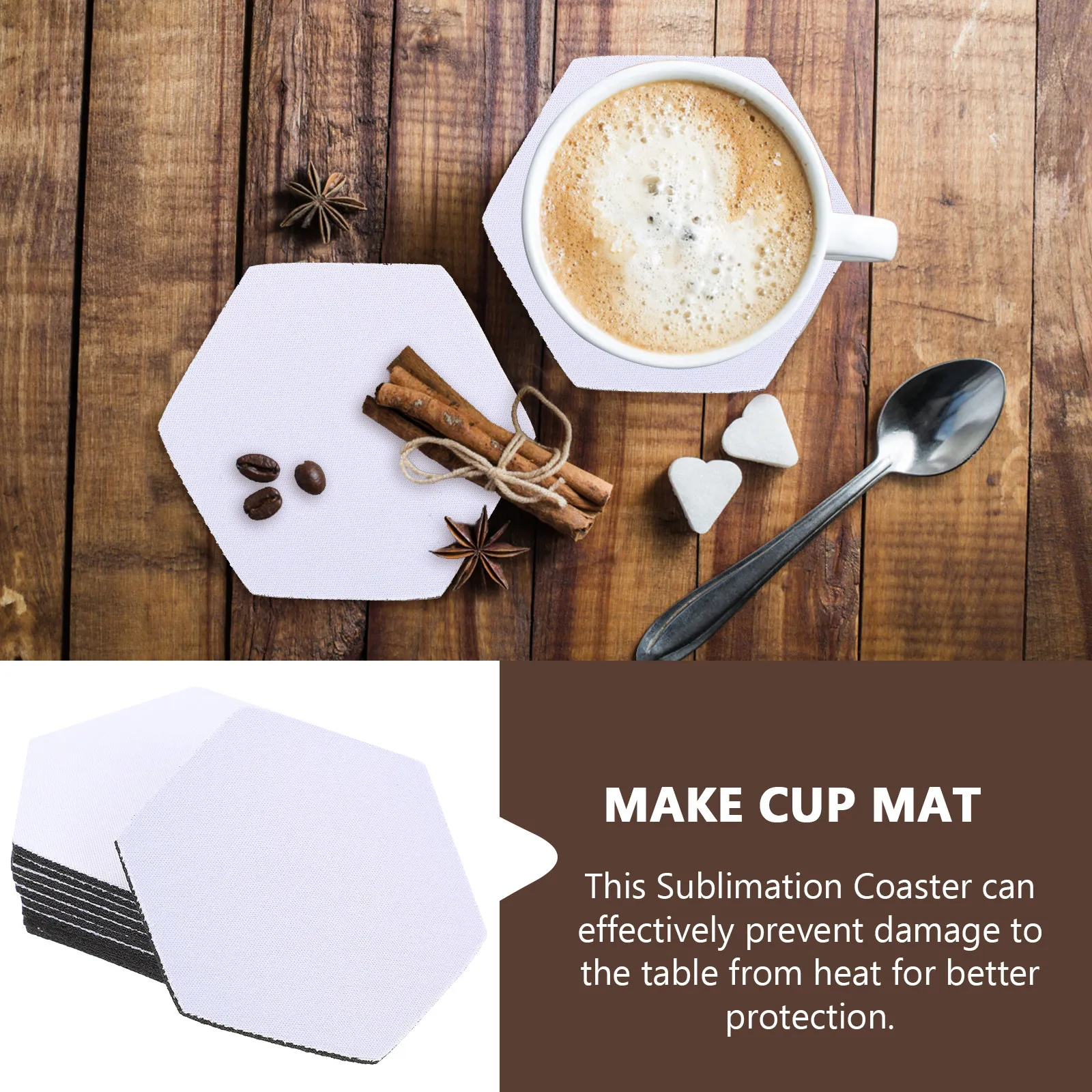 10Pcs Sublimation Blank Coaste - Coaster Sublimation Blank review and price