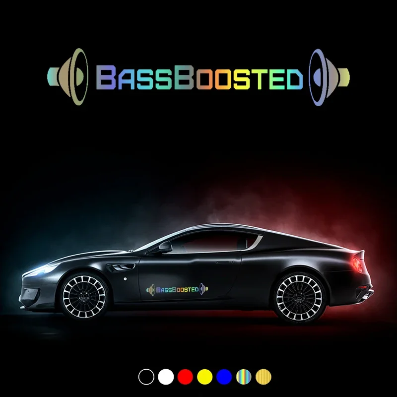 

30758# Various Sizes car sticker bass boosted car decal waterproof stickers on rear bumper window vinyl die cut no background