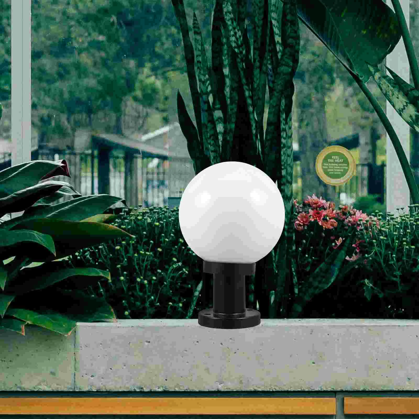 Fence Lights Garden Deck Post Yard Outdoor Electric Ceiling Fan Round Lamp Acrylic Column