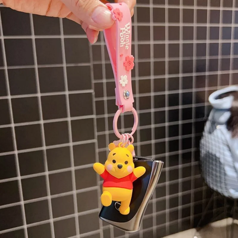 Disney Winnie The Pooh Key Chain Bear Phone Rope For Keys Id Card Cover Usb Badge Holder Cartoon Keychain Neck Straps Fans Gifts